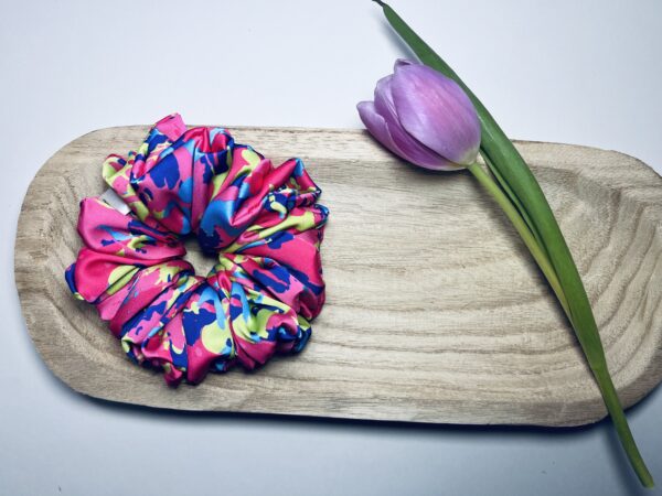 Scrunchie wzorzysta Pink Splash