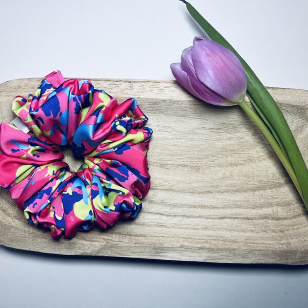 Scrunchie wzorzysta Pink Splash