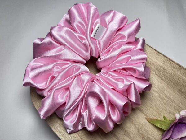 Scrunchie jednolite cukierkowy róż - obrazek 2