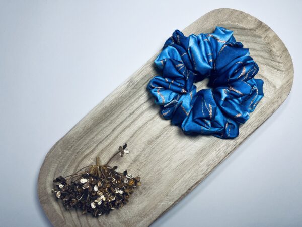 Scrunchie wzorzysta Blue Lagoon