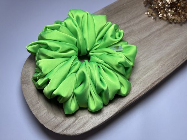 Scrunchie jednolite neonowa zieleń