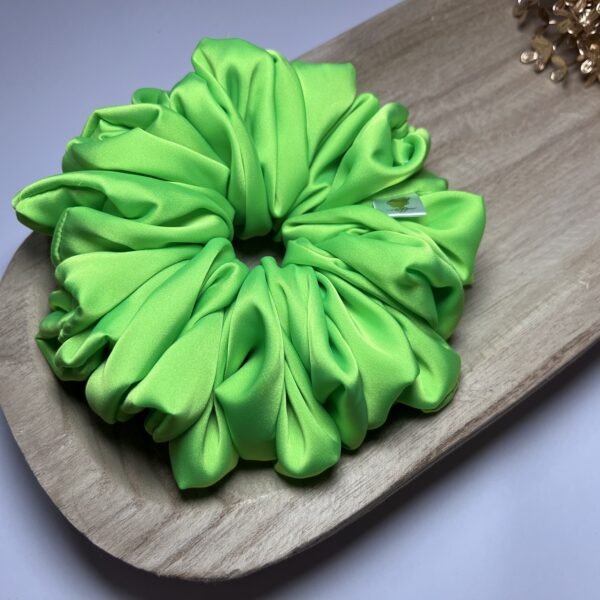 Scrunchie jednolite neonowa zieleń