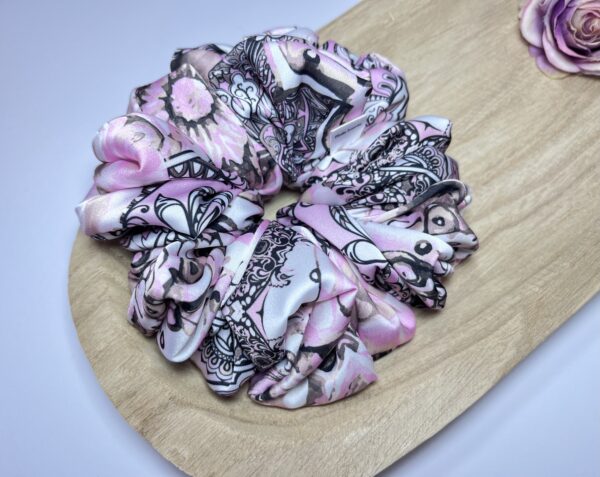 Scrunchie wzorzysta Delikatna Fantazja - obrazek 2