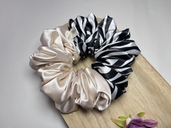 Scrunchie łączone Pustynna Zebra - obrazek 3