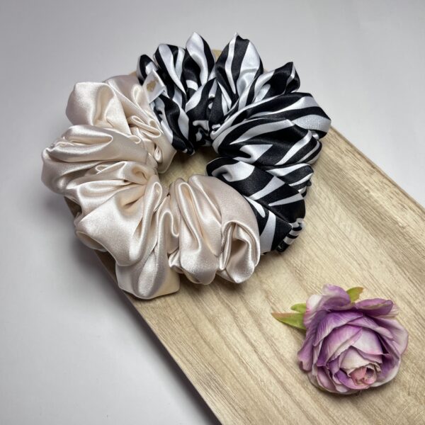 Scrunchie łączone Pustynna Zebra
