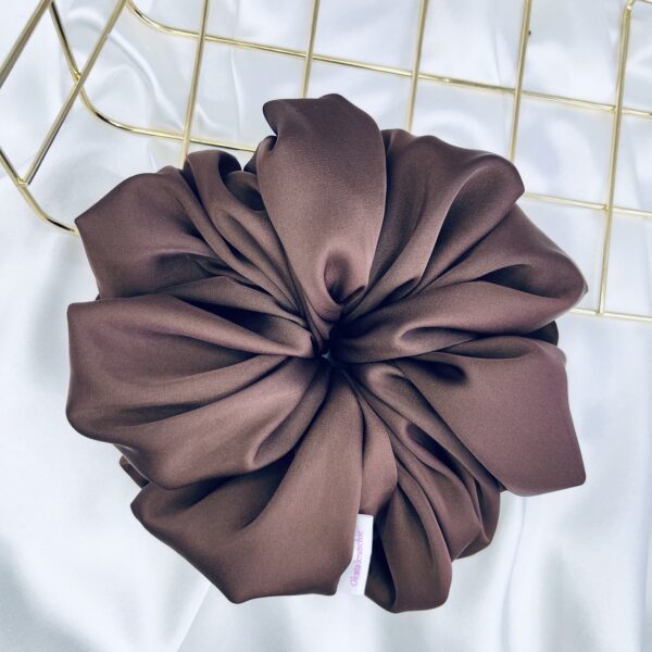 Scrunchie jednolite Choco Chic